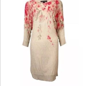 INC International Concepts Gray Floral-Print Tunic